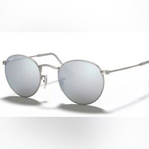Ray-Ban RB3447 ROUND METAL SUNGLASSES, Mirror Lens, Case Included. Authentic!